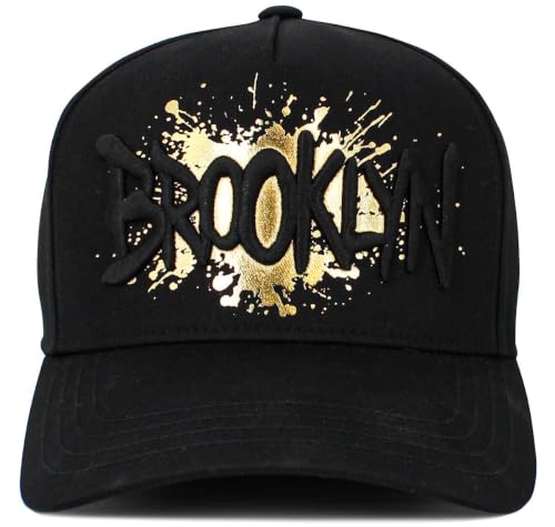 City Snapback Embroidered Fashion Snapback Hat New York Brooklyn Adjustable Baseball Cap Mens Womens - color: Black Brooklyn Snapback