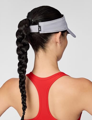 Nike Unisex Adult Dri-FIT Ace Visor Hat | Mens and Womens - color: White/Anthracite/Black, size: Medium-Large