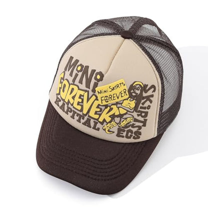 Breathable Snapback Trucker Hats Summer Baseball Caps Adjustable Outdoor Mesh Snap Back Hats for Daily Use - color: Mg-bcm2630-khaki