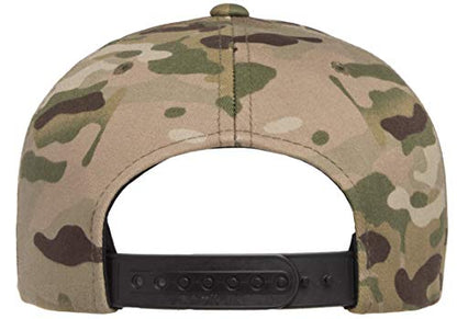 6-Panel Structured Flat Visor Classic Snapback (6089) - color: Multicam