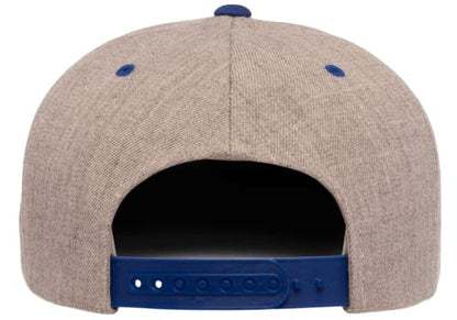 Yupoong Classics 6089 Wool-Blended Snapback Cap Bundle w/Cap Catcher - color: Heather/Royal