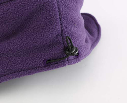 Home Prefer Mens Womens Warm Fleece Beanie Earflap Winter Hat Outdoor Winter Cap - color: Purple