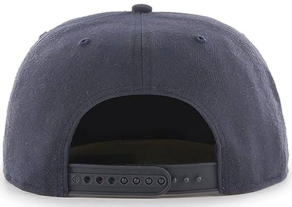 47 MLB Sure Shot Captain Hat Adjustable Structured 6-Panel Snapback Hat Cap, Adult One Size Fits All - color: Boston Red Sox