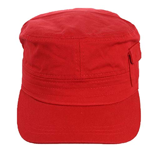 Baseball Cap Plain Pocket Cadet Patrol Military Hats Camo Army Caps Fashion - color: Red