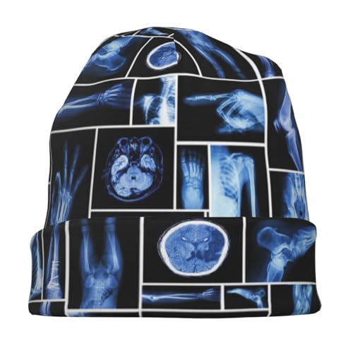Beanie Hat for Men Women Slouchy Beanie Skull Sleep Cap Soft Lightweight Chemo Hat Stretch Cancer Headwear - color: X-rays