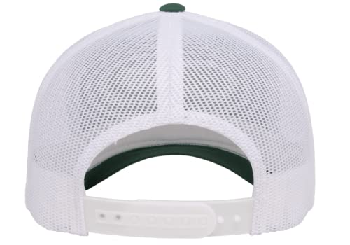 L2K Classics Plain Trucker Mesh Cap Baseball Cap - Mens Hats Trucker Hats for Men - color: Evergreen/White