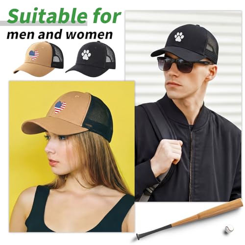 Suhine 24 Pcs Blank Trucker Hat Bulk,Unisex Baseball Cap - color: Black Brown Gray