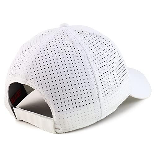 Armycrew UPF 50+ Cool Comfort Performance Stretchable Air Mesh Baseball Cap - color: White