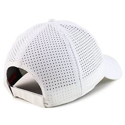 Armycrew UPF 50+ Cool Comfort Performance Stretchable Air Mesh Baseball Cap - color: White