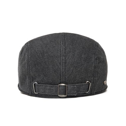 QHFHULV Newsboy Cap for Men Cotton Flat Gatsby Ivy Golf Cabbie Driving Hat - color: Casual Khaki