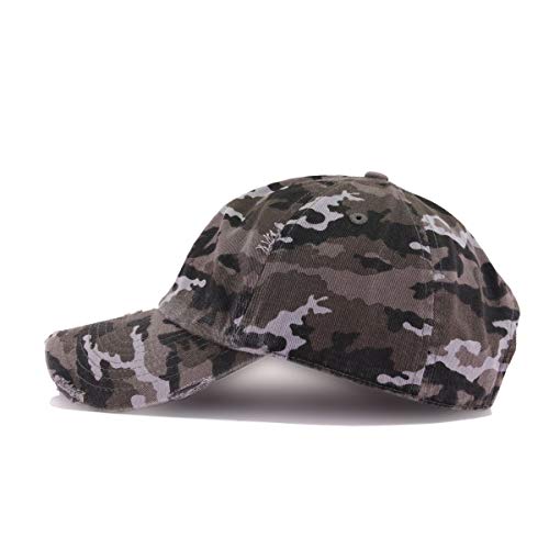 Green Alien Vintage Baseball Cap Embroidered Cotton Adjustable Distressed Dad Hat - color: Gray Camo