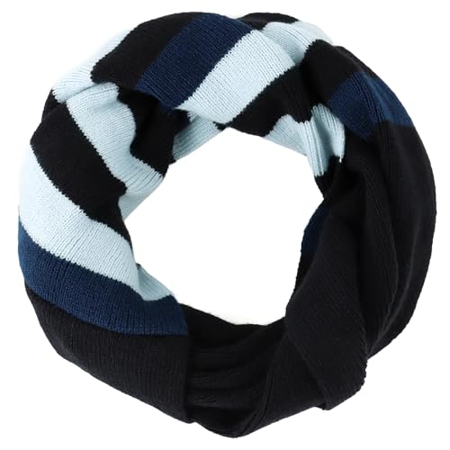 Duoyeree Kids Beanie Dinosaur Pom Pom Knit Winter Hat Fleece Lined for 1-7T - color: Blue Stripes Set, size: 2-4T