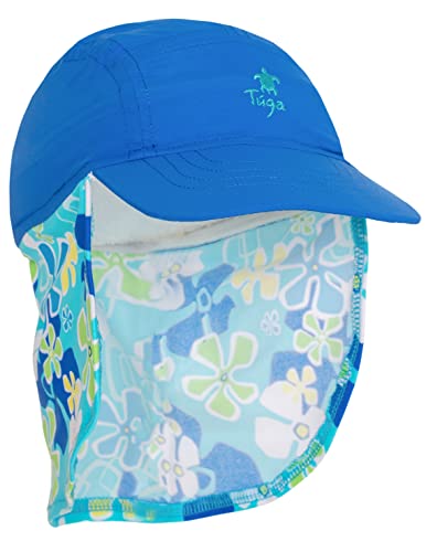 Tuga Girls Flap Hats - UPF 50+ Sun Protection Sun Hats - color: Stintino, size: Small