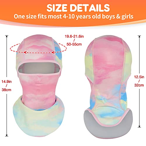 Venswell Kids Balaclava Windproof Ski Mask Winter Face Warmer for Cold Weather Boys Girls - color: A-2-colorful 1