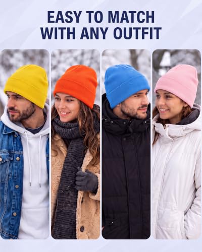Jecery 80 Pack Winter Beanies Bulk Knit Hats for Men Women - color: Multicolor