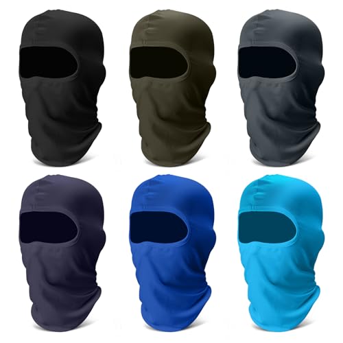 Fivali 6 Pack Balaclava Face Ski Mask: Windproof Breathable Full Head Cover - color: Multicolor Dark 6pack