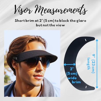 Visor ATTACHES to Sunglasses, EVA Foam, Unisex - color: Black / Black / Black Set