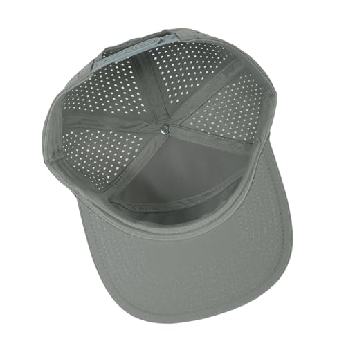 Quick Dry Baseball Cap Flat Brim Snapback Golf Hat for Men Women - color: Black+lightgrey+white