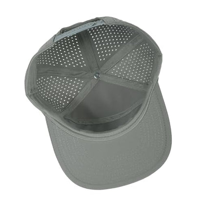 Quick Dry Baseball Cap Flat Brim Snapback Golf Hat for Men Women - color: Black+lightgrey+white