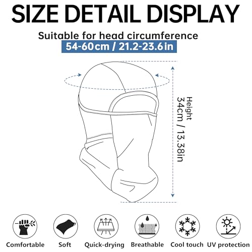 Balaclava Ski Mask, Sun Protection Breathable Face Cover Men Women - color: Skull-01