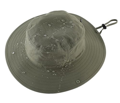 Connectyle Sun Hat for Men Women Outdoor UV Protection Safari Hat for Fishing Hiking Gardening Breathable Cowboy Hat UPF50 - color: Light Army Green
