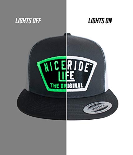 Grinder Embroidered Classic Snapback Trucker Baseball Hat - color: Charcoal/ White