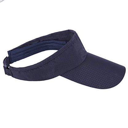 Sportmusies Extra Long Brim Quick Dry Sun Sport Visors Hat - color: Navy Blue
