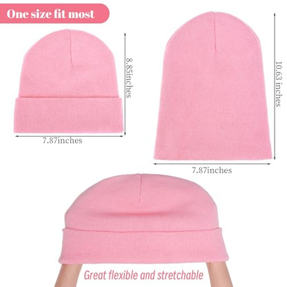 Pistha Beanie for Men Women-Knit Beanie Hats Skull Cap Winter Warm Hat - color: Pink