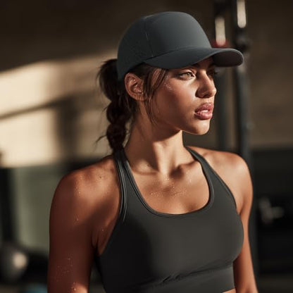 HH HOFNEN Quick Dry Baseball Cap Snapback Golf Trucker Hat for Man Women - color: 1-darkgray