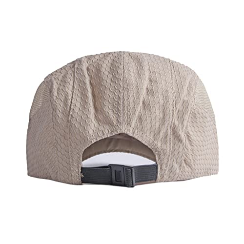 FASHIXD Mens Mesh Flat Caps Light Summer Beret Hat Breathable Newsboy Ivy Cap Cabbie Adjustable - color: Khaki