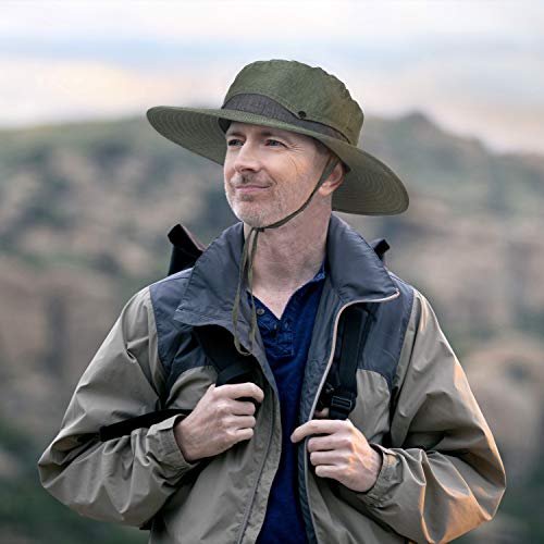 Solaris Small‑Head‑Fit Sun Hat with Neck Flap for Men & Women - color: Olive, size: One Size