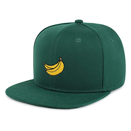 JPAK Banana Fruit Hip-Hop Snapback Hat Embroidered Baseball Cap Monkey - color: 06. Green