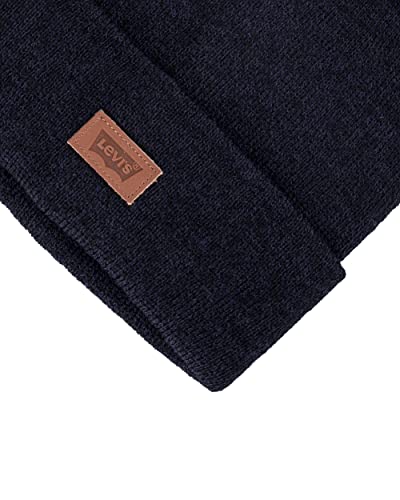 Levi's Mens All-Season Hero Beanie Soft Knit Cuffed Winter Hat, Warm & Comfortable Everyday Style - color: Marl Navy