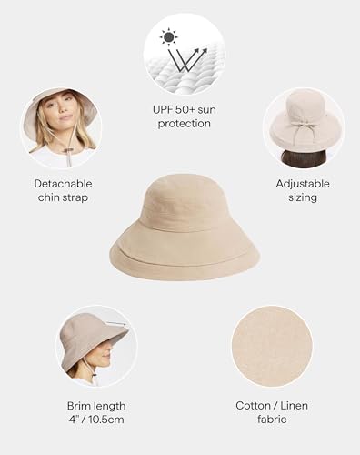 Solbari Women's Holiday Sun Hat UPF 50+ - color: Natural/Beige, size: Large-X-Large
