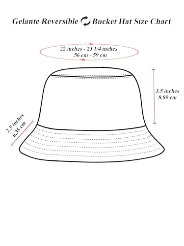 Gelante Reversible Bucket Hat for Men and Women - Cotton, Outdoor Sun Protection Bucket Hats. - color: Putty/Black