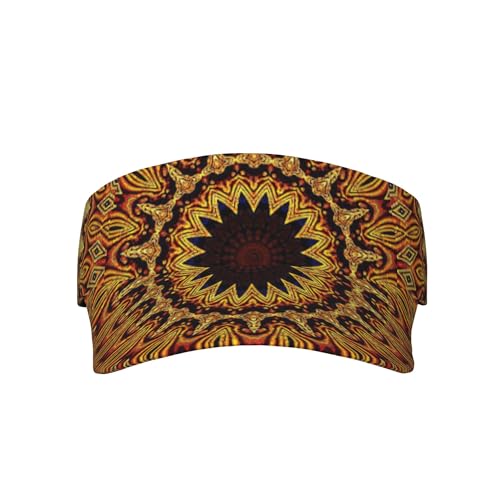 Vintage Mandala Sports Sun Visor Hat Men Women Adjustable Hats Empty Top Cap for Running Tennis Golf - color: Color-6