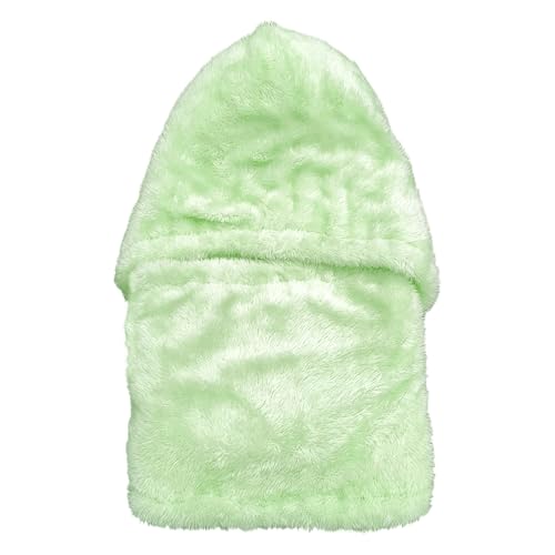 HUAMULAN Women Winter Knit Beanie Hats One Piece Fleece Lined Balaclavas - color: Light Green