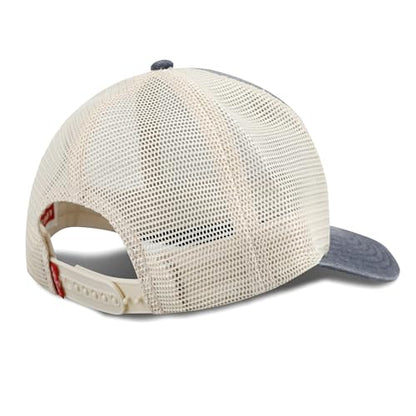 Levi's Men's Classic Style Logo Trucker Hat - Adjustable Lightweight - color: Navy