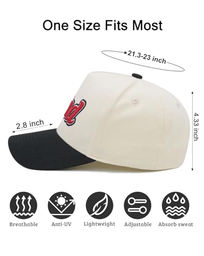 Waldeal Dad Hats for Men, 3D Embroidered Two Tone Dad Baseball Cap - color: Black