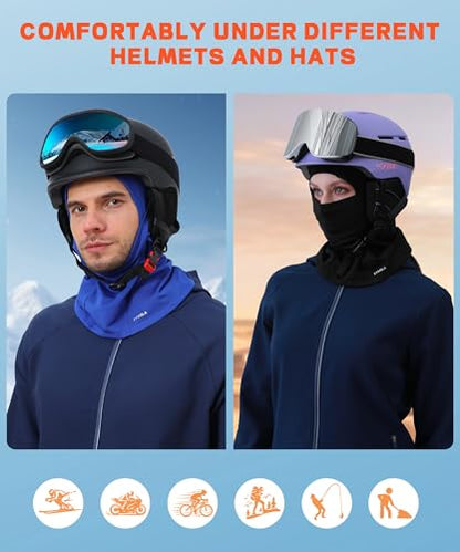 Balaclava Ski Mask for Men Cold Weather,Winter Thermal Face Mask Women for Snowboarding Motorcycle Cycling - color: Blue