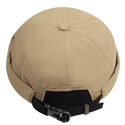 CLAPE Mens Docker Cap Quick Dry Brimless Hat Adjustable Street Casual Lovers Visor-Less Sailor Skullcap Beanies Hat Watch Cap