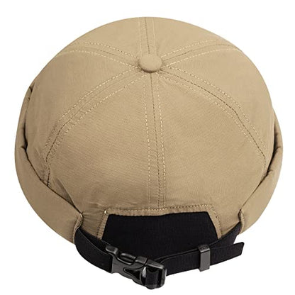 CLAPE Mens Docker Cap Quick Dry Brimless Hat Adjustable Street Casual Lovers Visor-Less Sailor Skullcap Beanies Hat Watch Cap