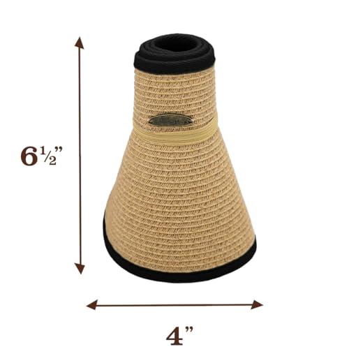 Panama Jack Women's Sun Hats - Paper Braid Straw, Assorted Styles - color: Black Roll Up Visor