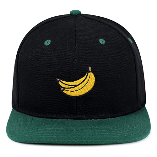 JPAK Banana Fruit Hip-Hop Snapback Hat Embroidered Baseball Cap Monkey - color: 17. Black/Green