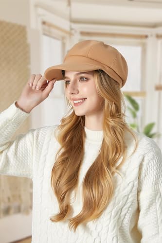 Sumolux Women Beret Newsboy Hat French Cap Classic Winter - color: Camel