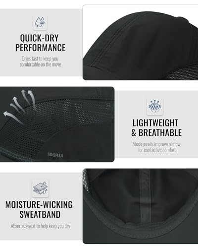 CLAPE Outdoor Sun Visor Hats Lightweight Waterproof Breathable Sports Hat UPF50+ Ultra Thin Cooling Baseball Hats - color: Lake Blue