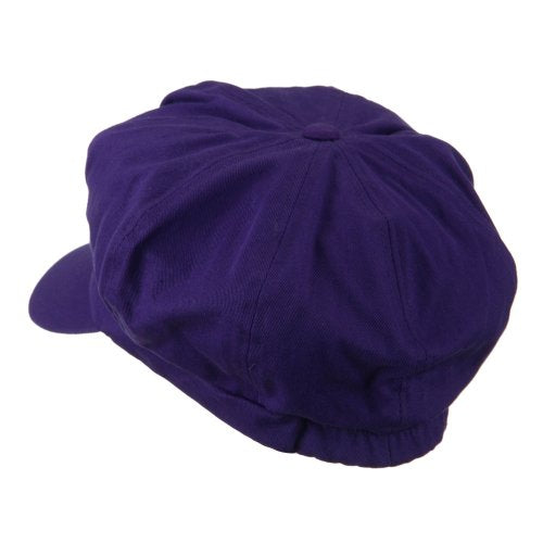 e4Hats.com Cotton Elastic Newsboy Cap - color: Purple, size: One Size
