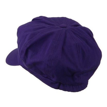 e4Hats.com Cotton Elastic Newsboy Cap - color: Purple, size: One Size