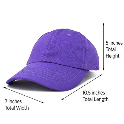 DALIX Baseball Cap Dad Hat Plain Men Women Cotton Adjustable Blank Unstructured Soft - color: Purple