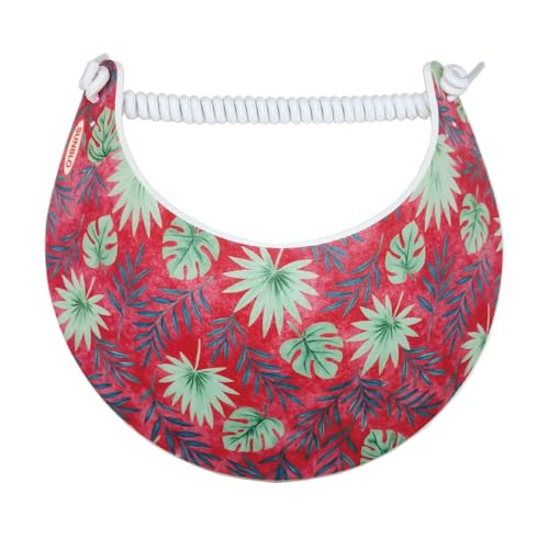 SUNBLO Roll-Up Sun Visor with Wide Brim for Outdoor Use – Running, Golf, Hiking, Beach – Ultra-Light UV Protection for All - color: Wild Leaf